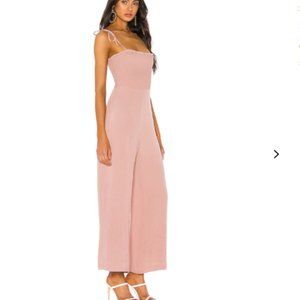 LOVERS + FRIENDS Selena pink smocked jumpsuit NWT